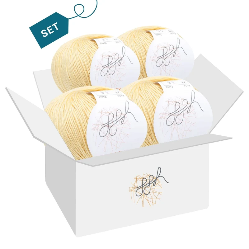 ggh Lacy | Set mit 4 x 25g (insg. 100g) - 028 - Senfgelb