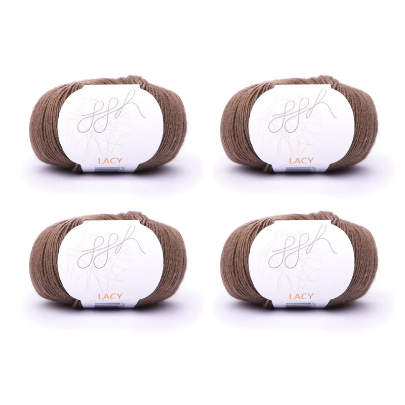 ggh Lacy | Set mit 4 x 25g (insg. 100g) - 018 - Braun