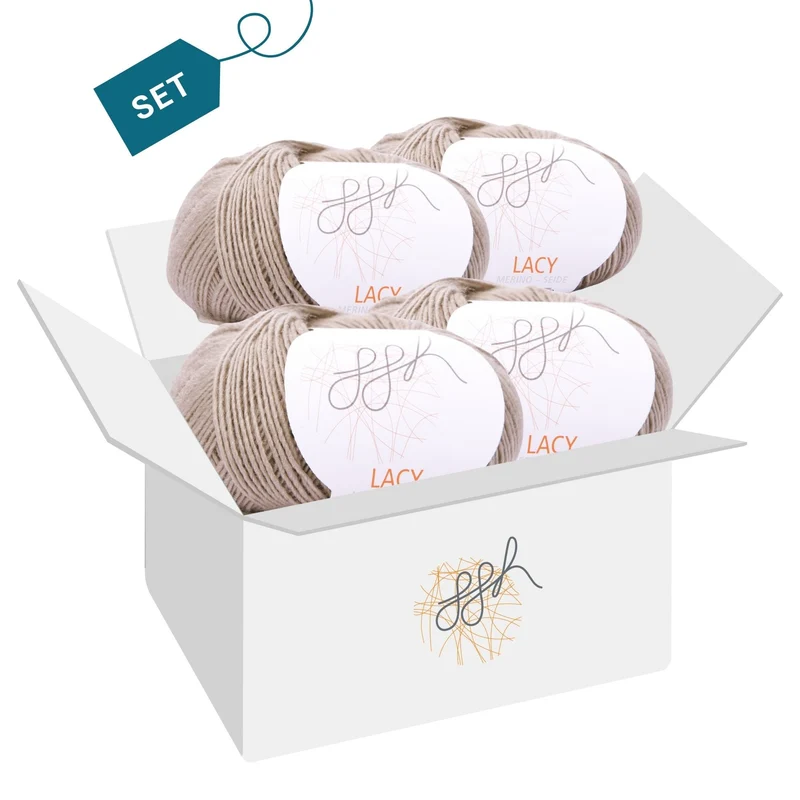 ggh Lacy | Set mit 4 x 25g (insg. 100g) - 019 - Beige