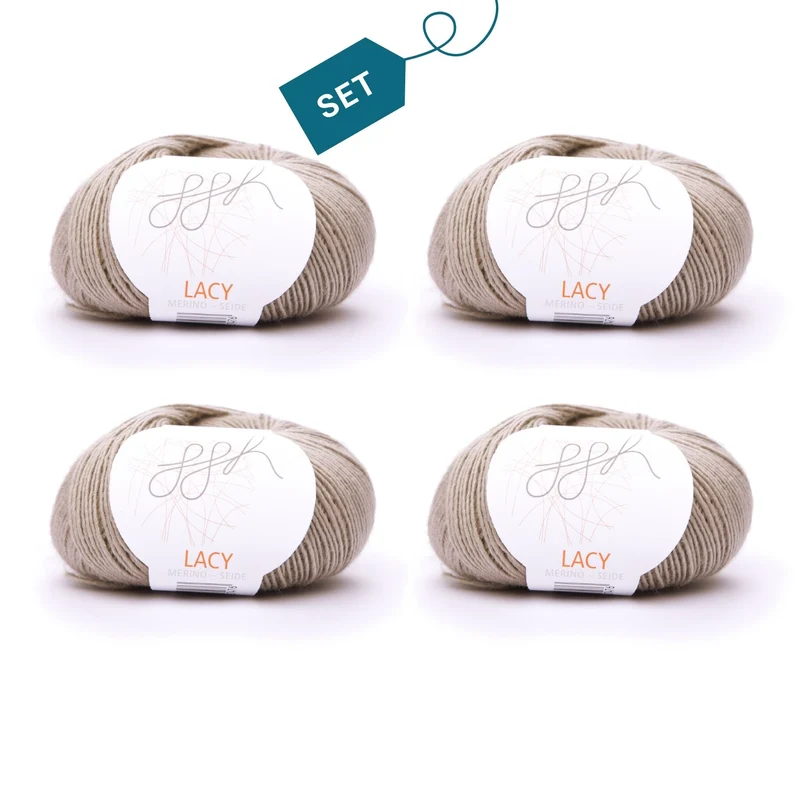 ggh Lacy | Set mit 4 x 25g (insg. 100g) - 019 - Beige