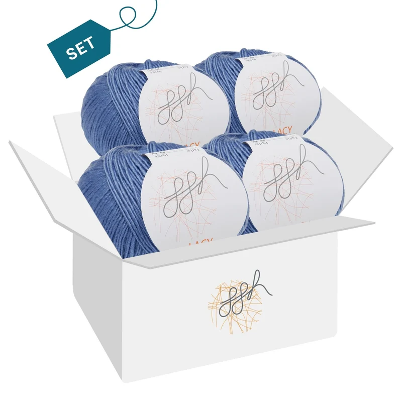 ggh Lacy | Set mit 4 x 25g (insg. 100g) - 021 - Blau