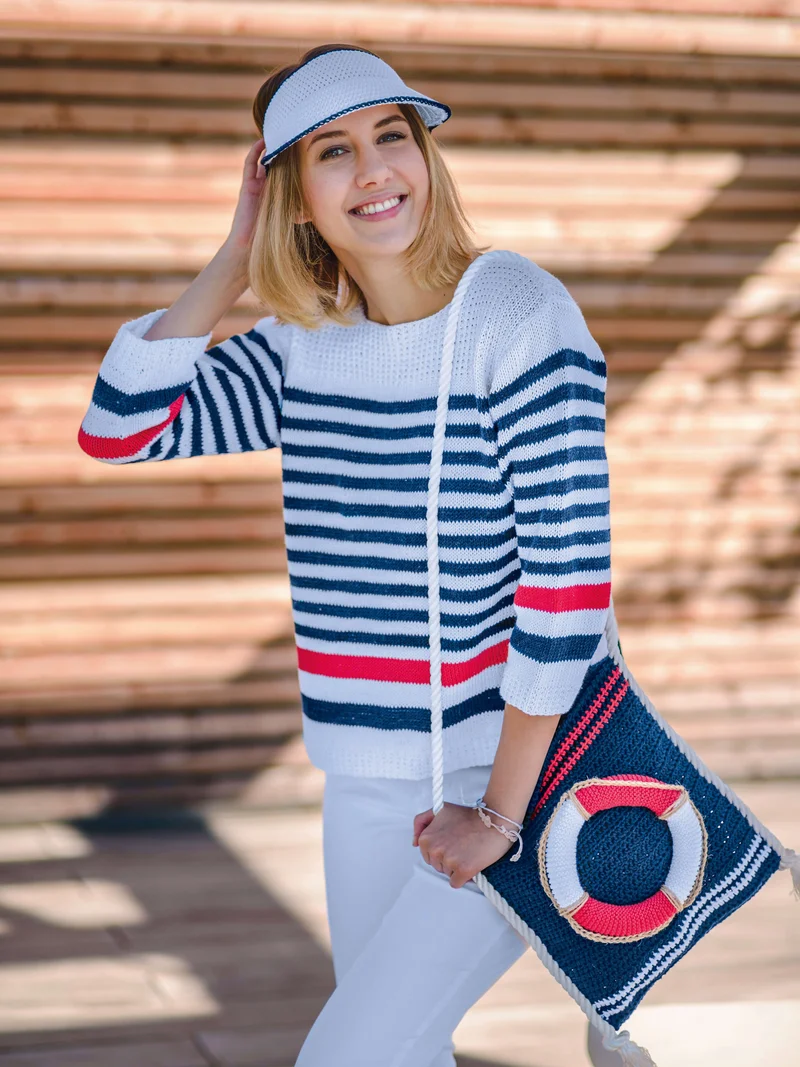 Anleitung Pullover im Marinelook
