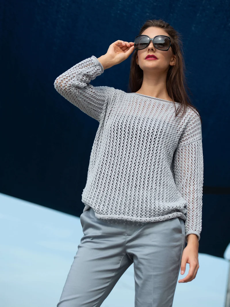 Anleitung Pullover im Lochmuster