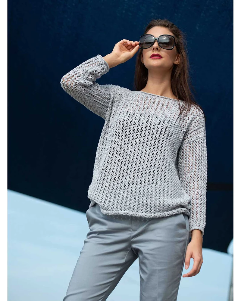 Anleitung Pullover im Lochmuster