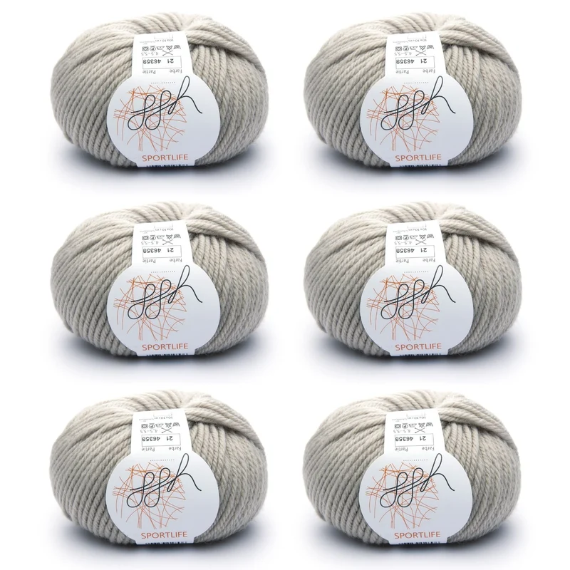 ggh Sportlife Box | Set mit 300g (6x50g) | 021 – Helles Beige