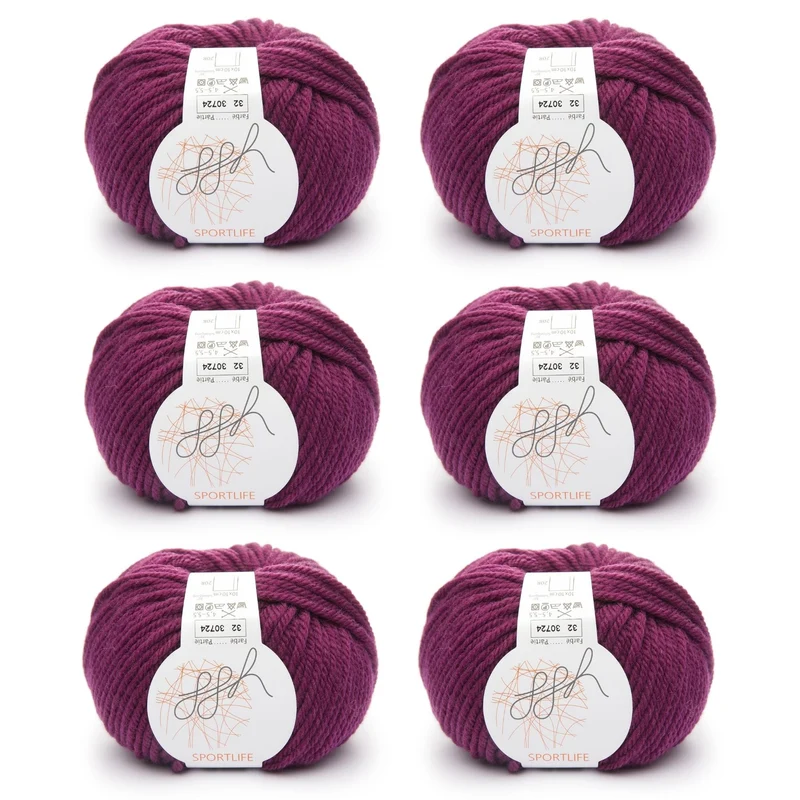 ggh Sportlife Box | Set mit 300g (6x50g) | 032 – Granatrot