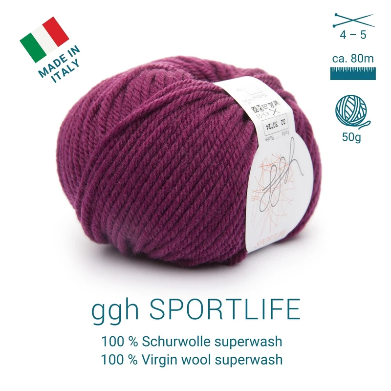 ggh Sportlife Box | Set mit 300g (6x50g) | 032 – Granatrot