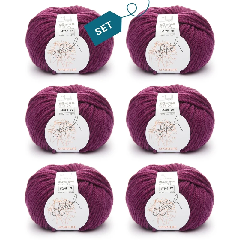 ggh Sportlife Box | Set mit 300g (6x50g) | 032 – Granatrot
