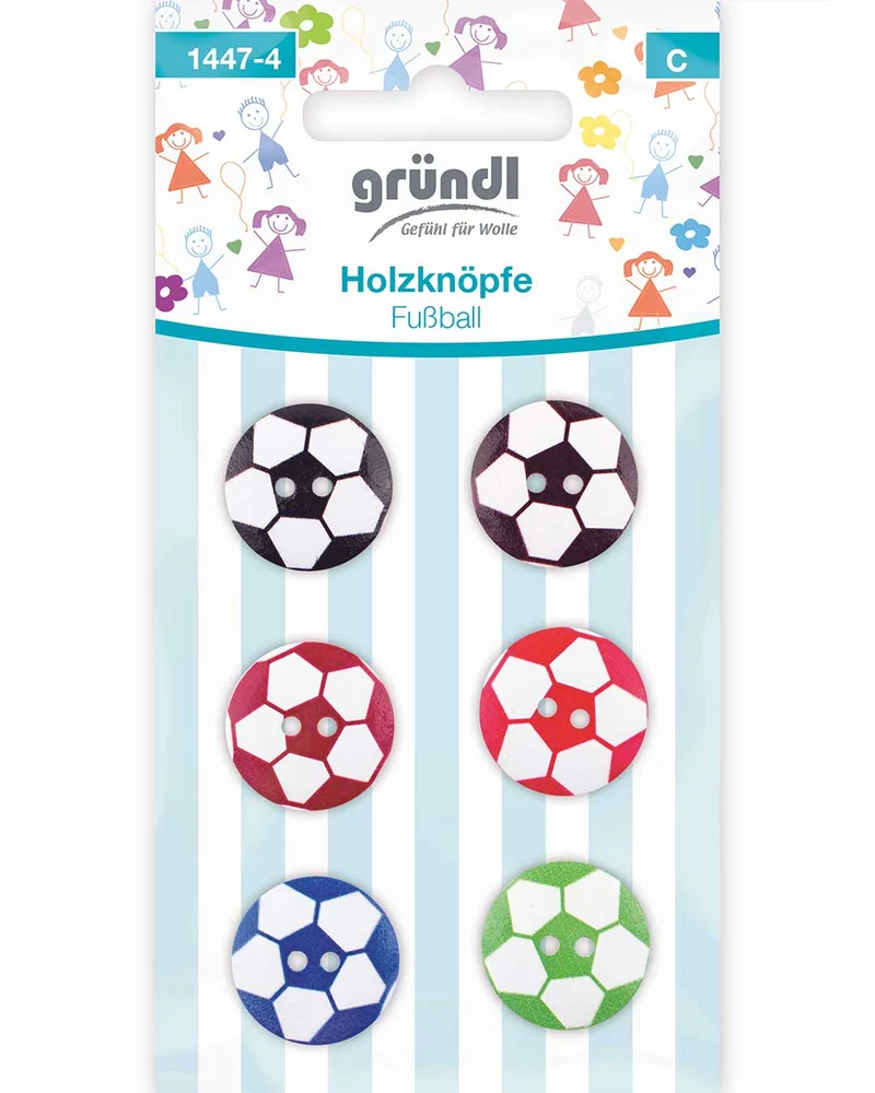 Holzknöpfe - Fußball