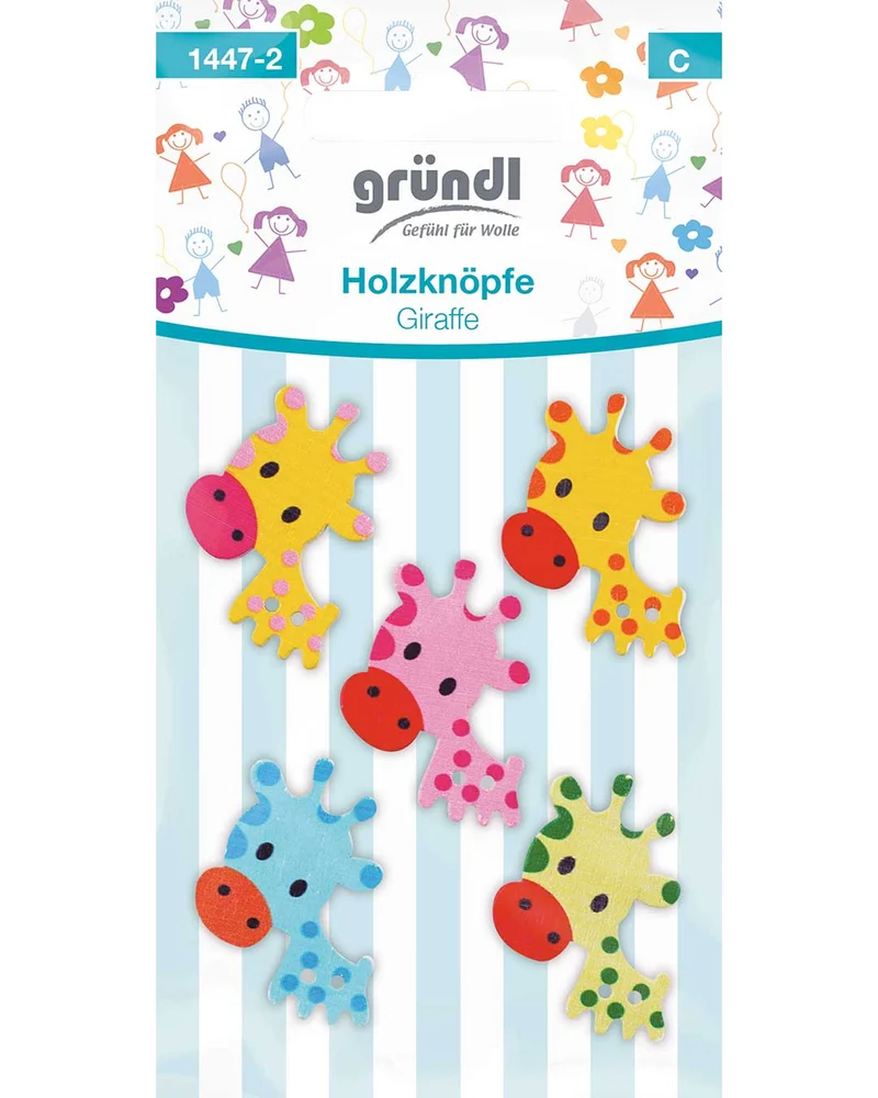 Holzknöpfe - Giraffe