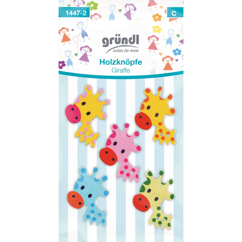 Holzknöpfe - Giraffe
