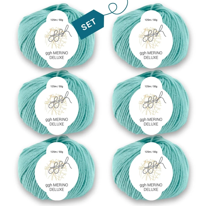 ggh Merino Deluxe - 300g Set (6x50g) - 021 - Türkis