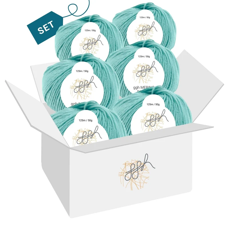 ggh Merino Deluxe - 300g Set (6x50g) - 021 - Türkis