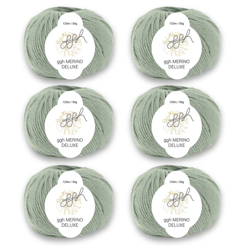 ggh Merino Deluxe - 300g Set (6x50g) - 018 - Schilfgrün