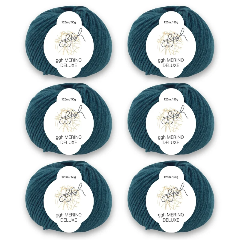ggh Merino Deluxe - 300g Set (6x50g) - 017 - Jägergrün