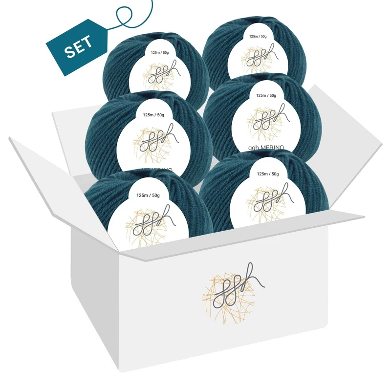 ggh Merino Deluxe - 300g Set (6x50g) - 017 - Jägergrün