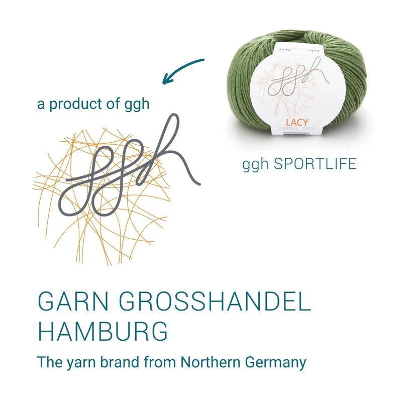 GGH Lacy | Merinowolle mit Seide | 25g - 170m | 007 - Olivgrün