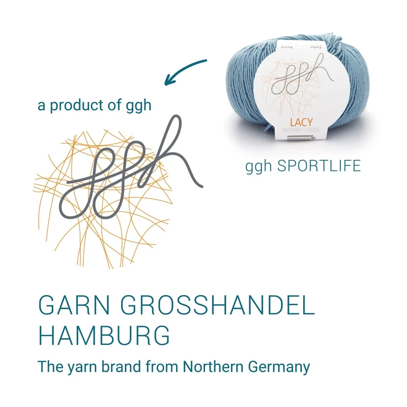 GGH Lacy | Merinowolle mit Seide | 25g - 170m | 004 - Eisblau