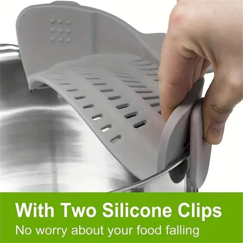 Scolapasta Universale per Scolare Pasta a Scatto in Silicone - Colino Colapasta