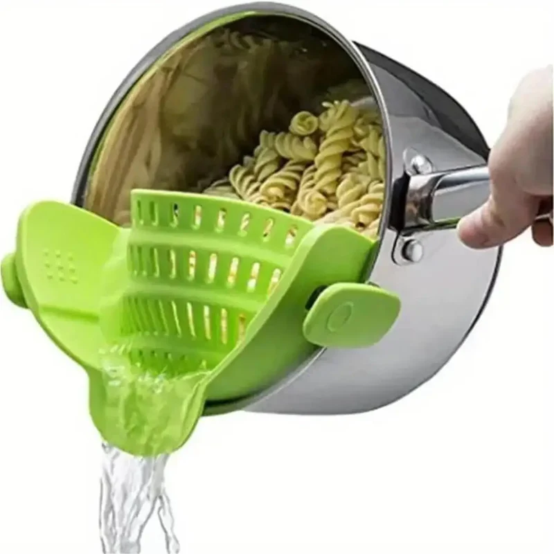 Scolapasta Universale per Scolare Pasta a Scatto in Silicone - Colino Colapasta