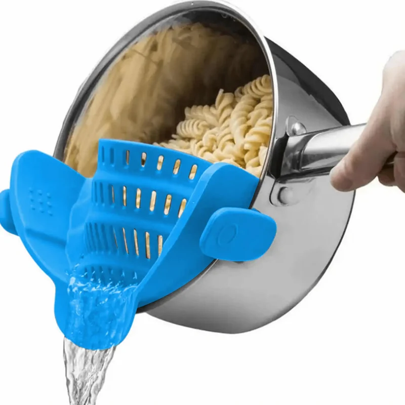 Scolapasta Universale per Scolare Pasta a Scatto in Silicone - Colino Colapasta