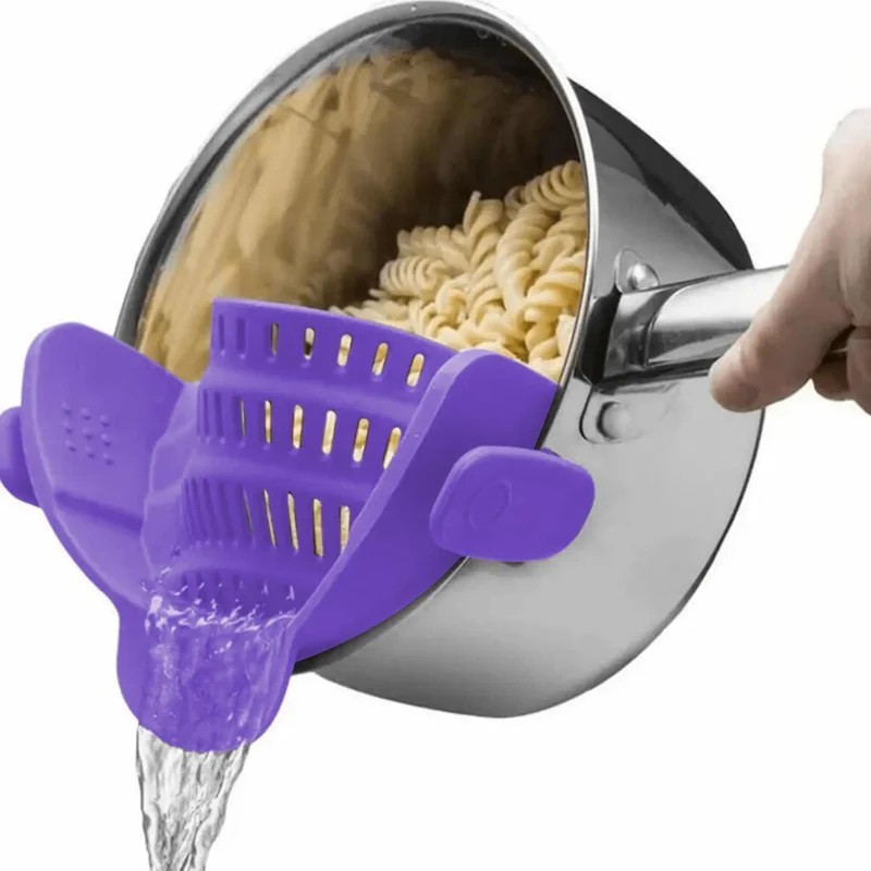 Scolapasta Universale per Scolare Pasta a Scatto in Silicone - Colino Colapasta