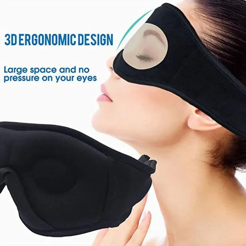 Schlafmaske Maske Augenbinde Augenmaske Nachtmaske 3D Schlafbrille mit Musik