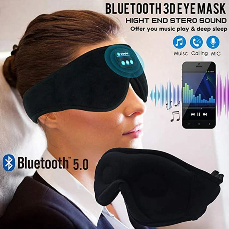 Schlafmaske Maske Augenbinde Augenmaske Nachtmaske 3D Schlafbrille mit Musik
