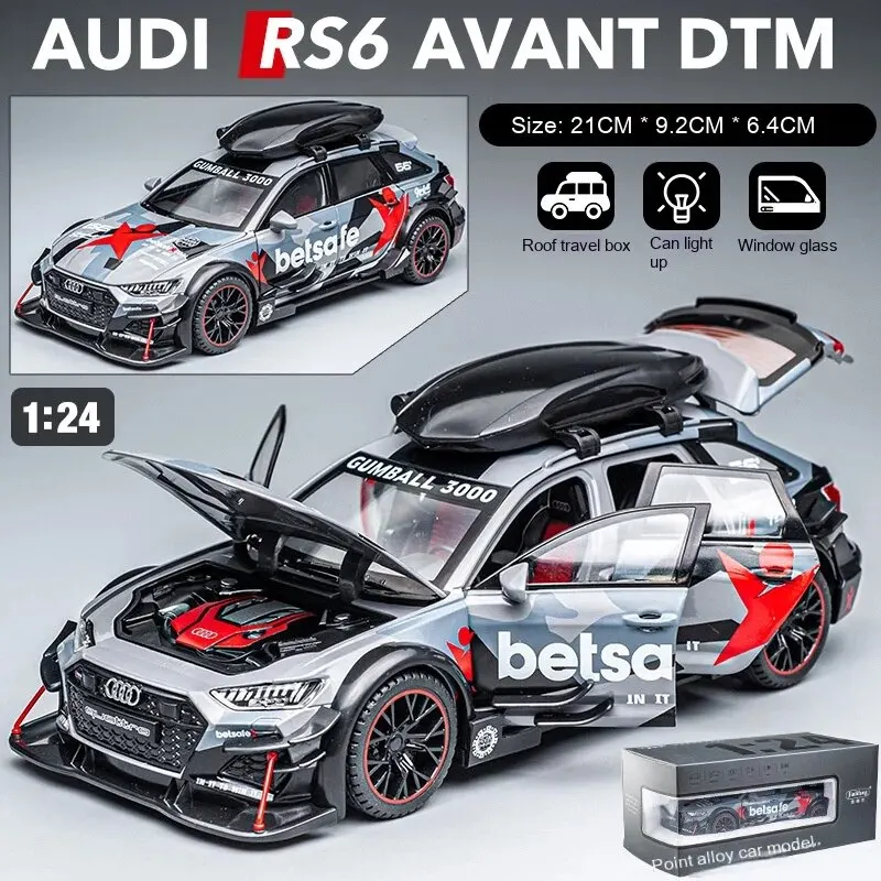 1:24 Modellauto RS6 Metall Kinder Spielzeug Automodell Geschenk Sammlerstück