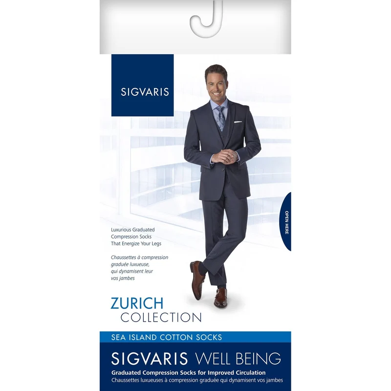 Sigvaris Sea Island Cotton Men's Knee High 15-20 mmHg