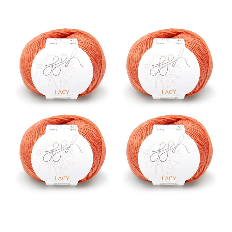 ggh Lacy | Set mit 4 x 25g (insg. 100g) - 026 - Herbstorange