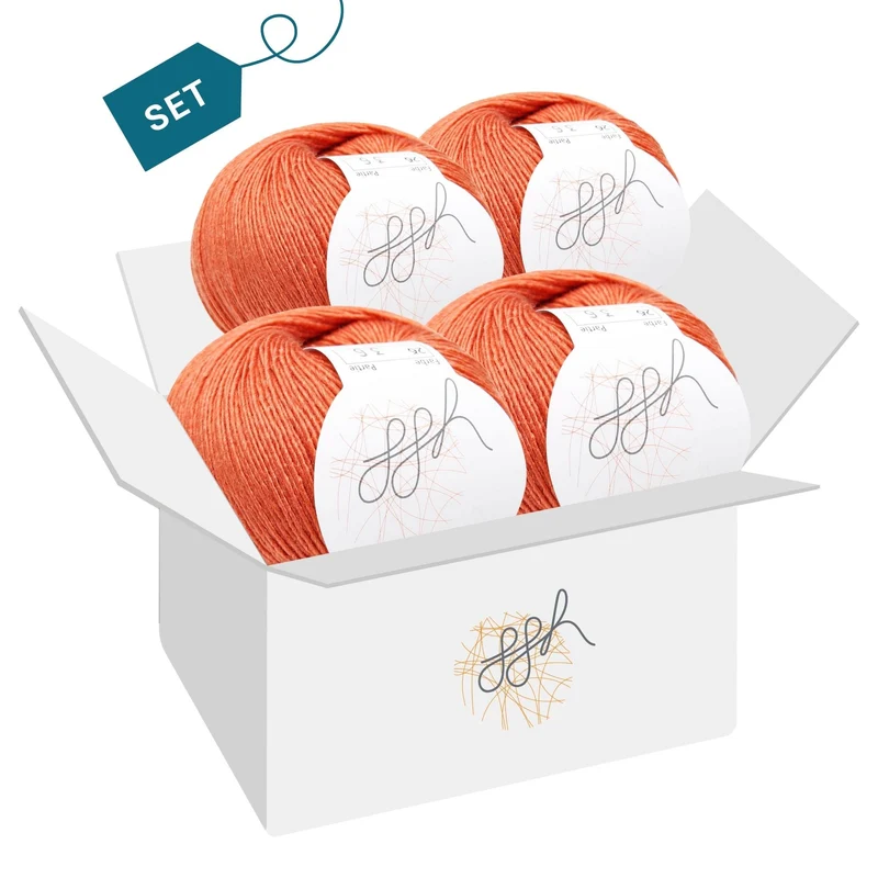 ggh Lacy | Set mit 4 x 25g (insg. 100g) - 026 - Herbstorange