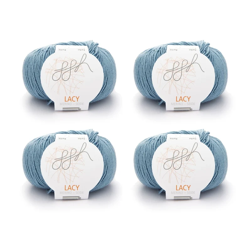 ggh Lacy | Set mit 4 x 25g (insg. 100g) - 004 - Eisblau
