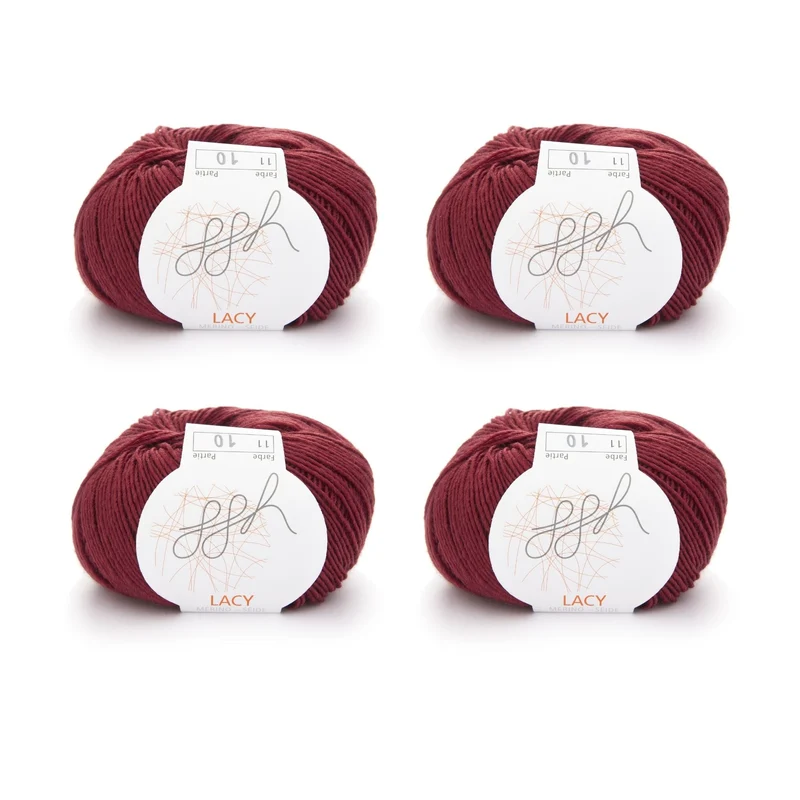 ggh Lacy | Set mit 4 x 25g (insg. 100g) - 011 - Kardinalrot
