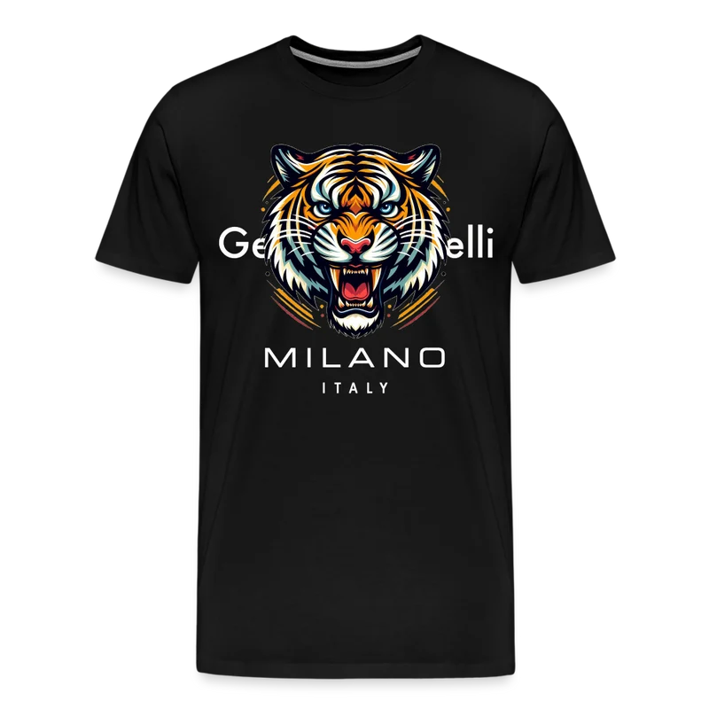 Männer T-Shirt Rundhals Unisex Tiger Sommer Streetwear Tank Top 100% Baumwolle