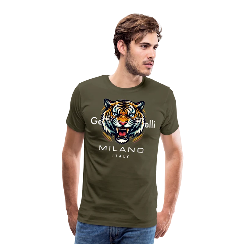 Männer T-Shirt Rundhals Unisex Tiger Sommer Streetwear Tank Top 100% Baumwolle