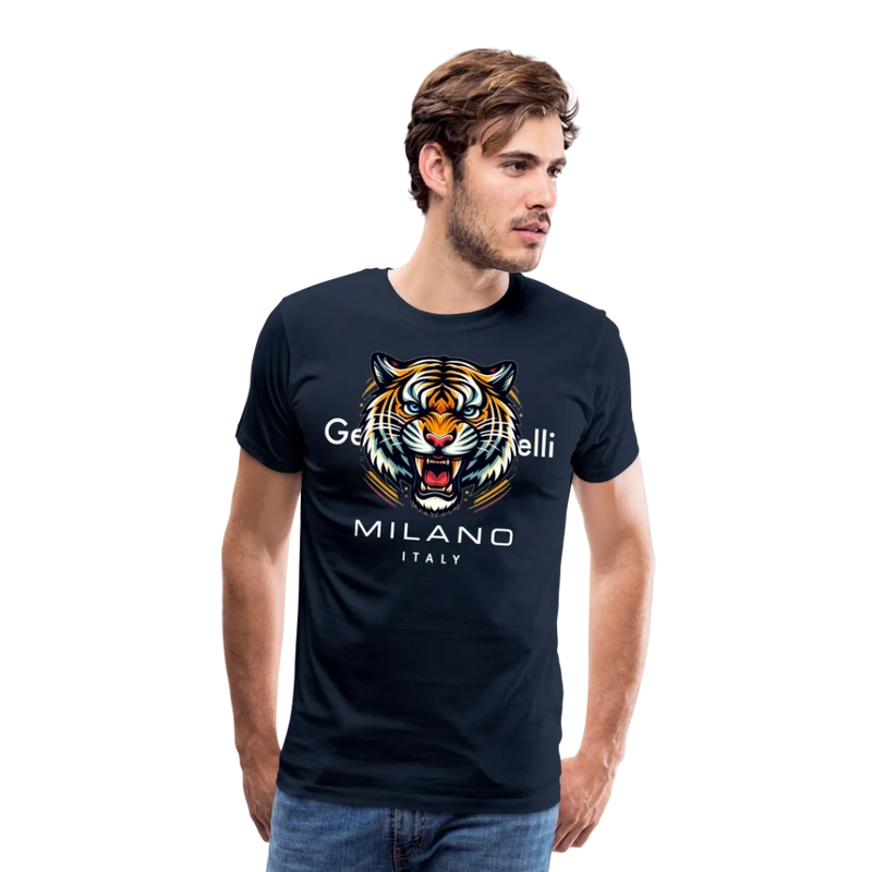 Männer T-Shirt Rundhals Unisex Tiger Sommer Streetwear Tank Top 100% Baumwolle