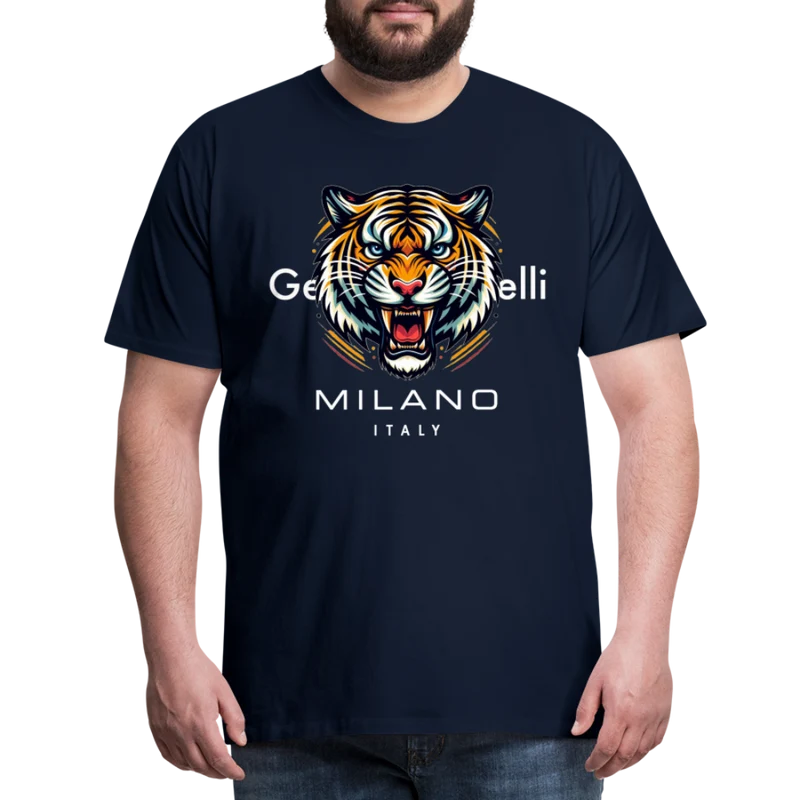 Männer T-Shirt Rundhals Unisex Tiger Sommer Streetwear Tank Top 100% Baumwolle