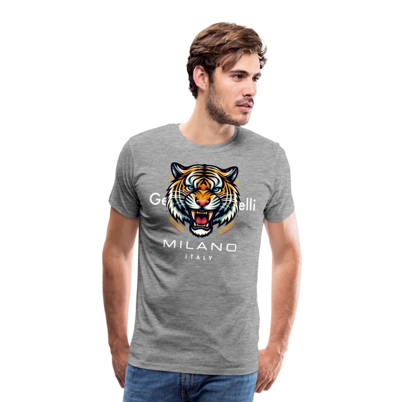 Männer T-Shirt Rundhals Unisex Tiger Sommer Streetwear Tank Top 100% Baumwolle