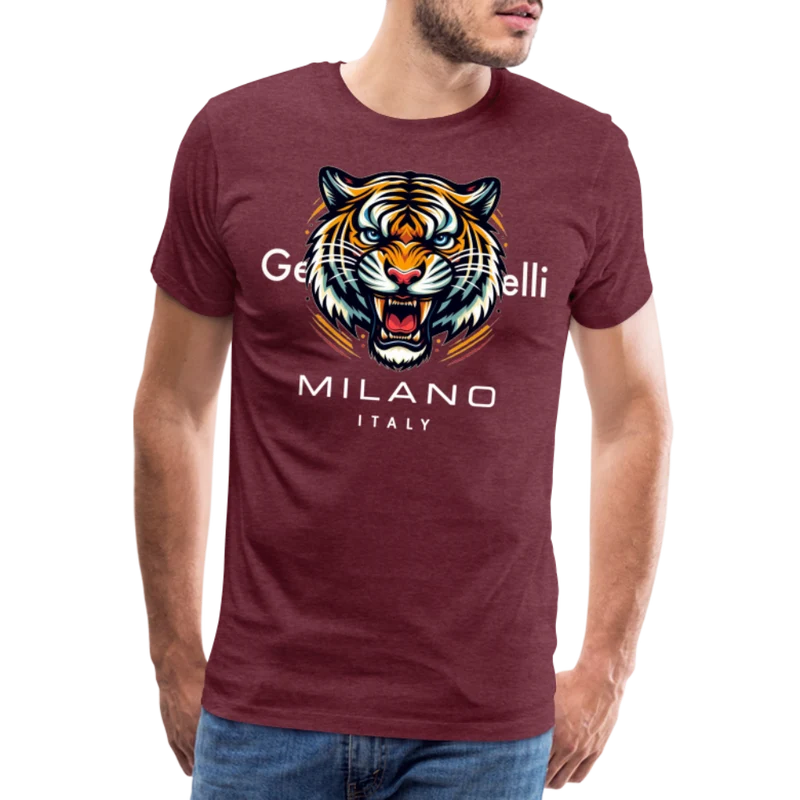 Männer T-Shirt Rundhals Unisex Tiger Sommer Streetwear Tank Top 100% Baumwolle