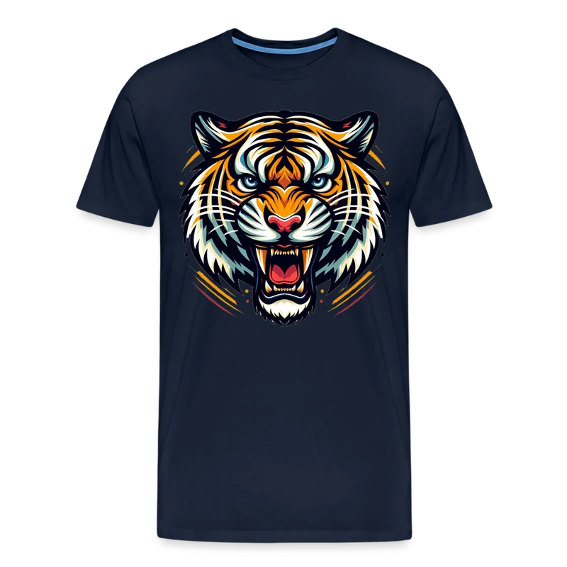 Männer T-Shirt Rundhals Unisex Tiger Sommer Streetwear Tank Top 100% Baumwolle