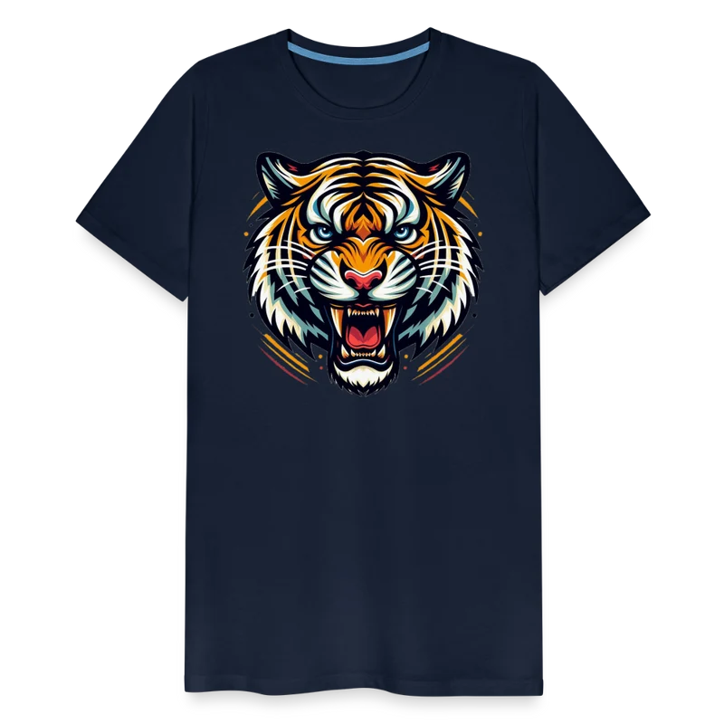 Männer T-Shirt Rundhals Unisex Tiger Sommer Streetwear Tank Top 100% Baumwolle