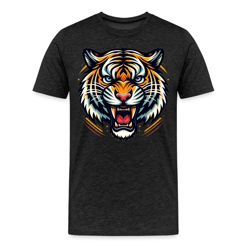 Männer T-Shirt Rundhals Unisex Tiger Sommer Streetwear Tank Top 100% Baumwolle
