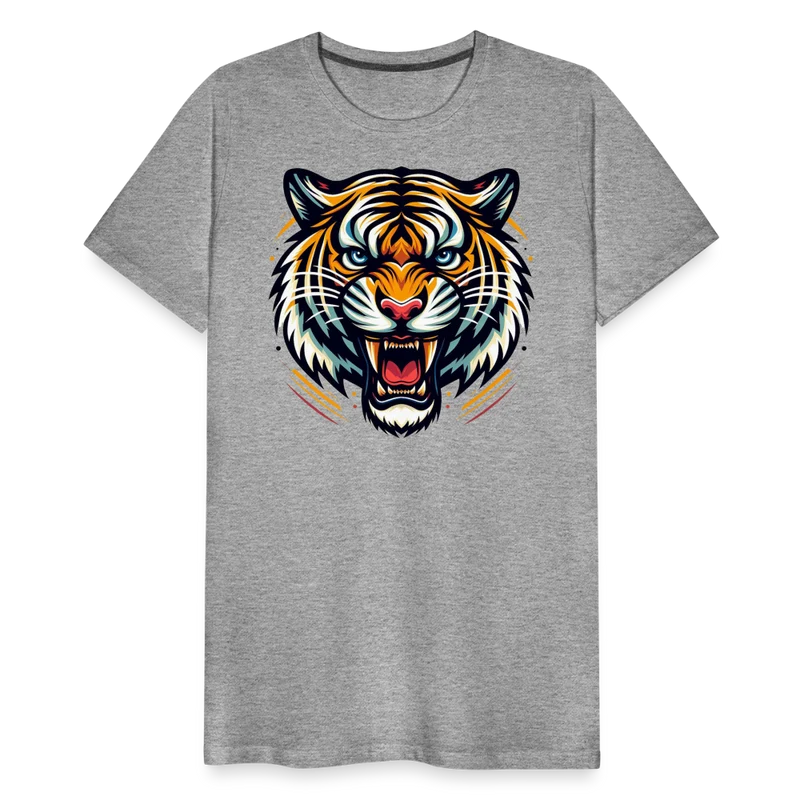 Männer T-Shirt Rundhals Unisex Tiger Sommer Streetwear Tank Top 100% Baumwolle