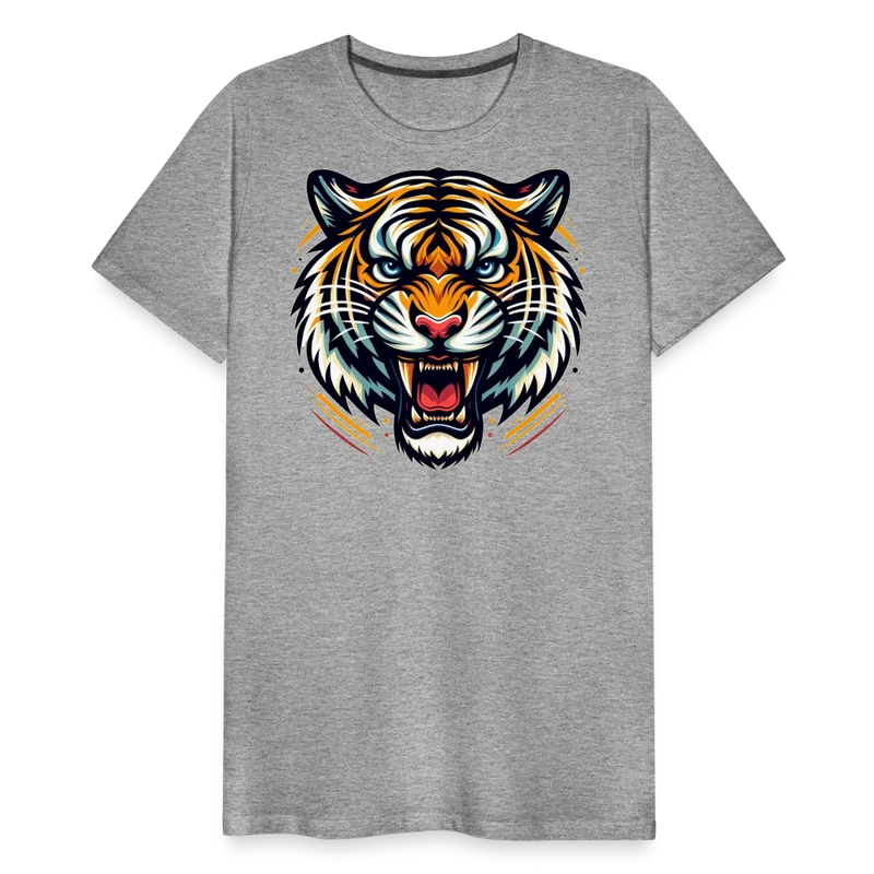 Herren T-Shirt Rundhals Unisex Tiger Sommer Streetwear Tank Top 100% Baumwolle