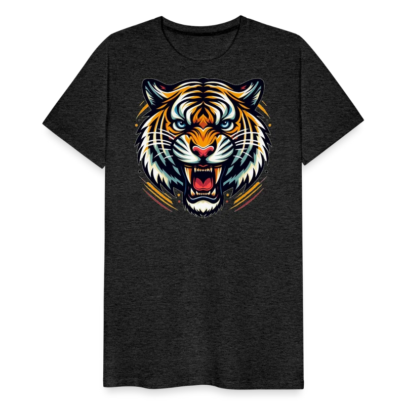 Herren T-Shirt Rundhals Unisex Tiger Sommer Streetwear Tank Top 100% Baumwolle