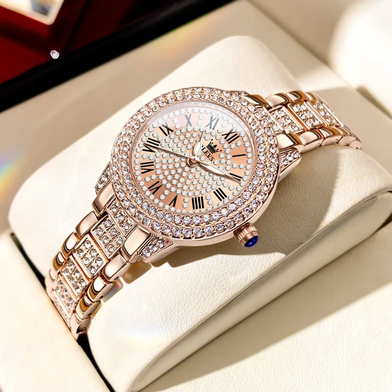 Damen Armbanduhr Fashion Luxus Quartz Armband Uhr Chronograph Business Schmuck