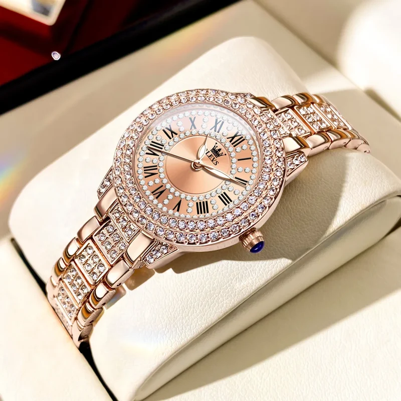Damen Armbanduhr Fashion Luxus Quartz Armband Uhr Chronograph Business Schmuck