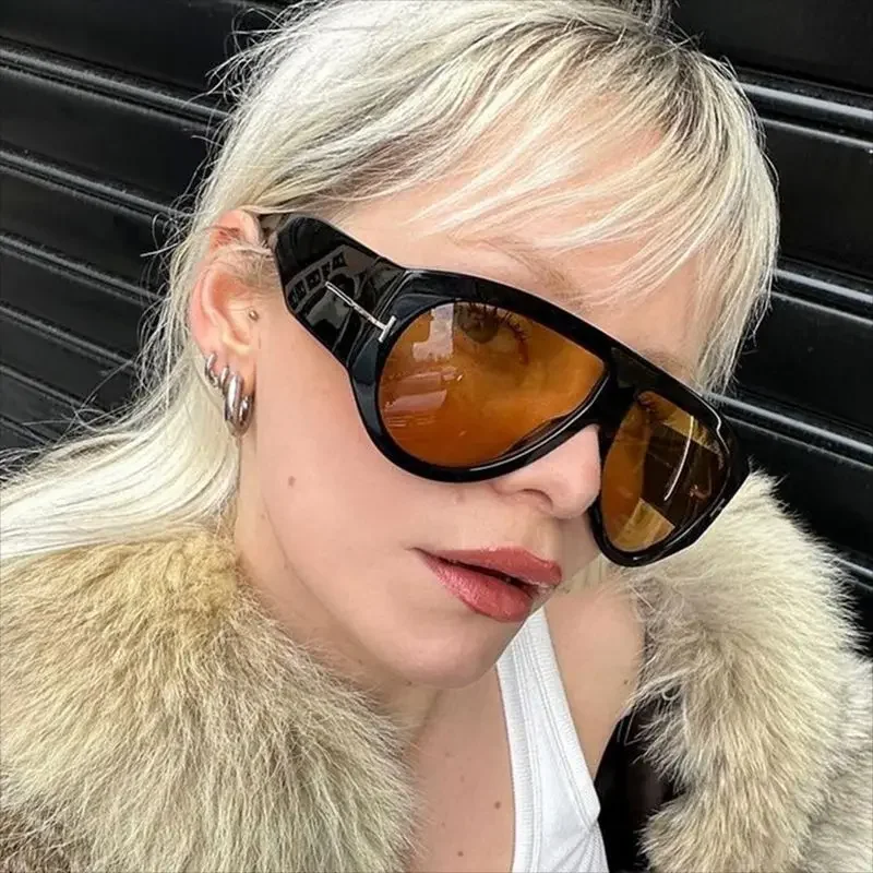 Damen Sonnenbrille Designer Luxus Brille Quadratische Übergröße Gläser Vintage