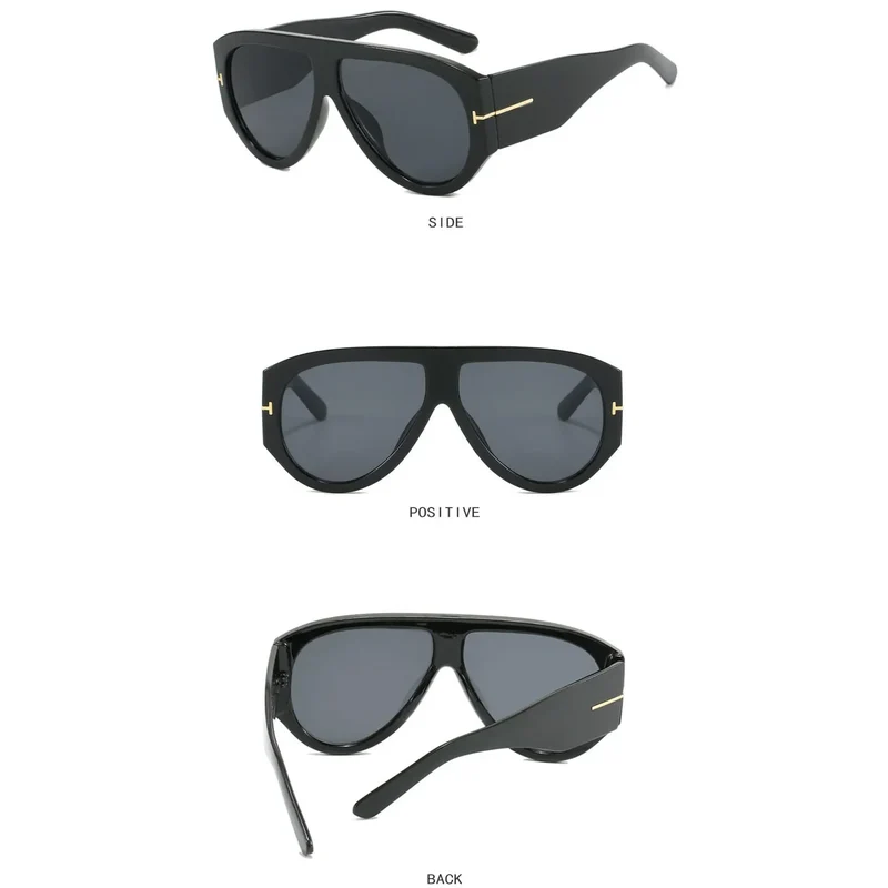 Damen Sonnenbrille Designer Luxus Brille Quadratische Übergröße Gläser Vintage